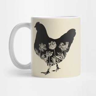 Floral Chicken Mug